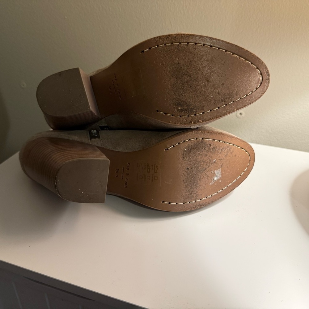 Rag & Bone Women's Margot Tan Suede Ankle Boots - Picture 5 of 6